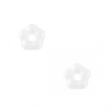 Czech glass beads flower 5mm - Chalk white - 03000